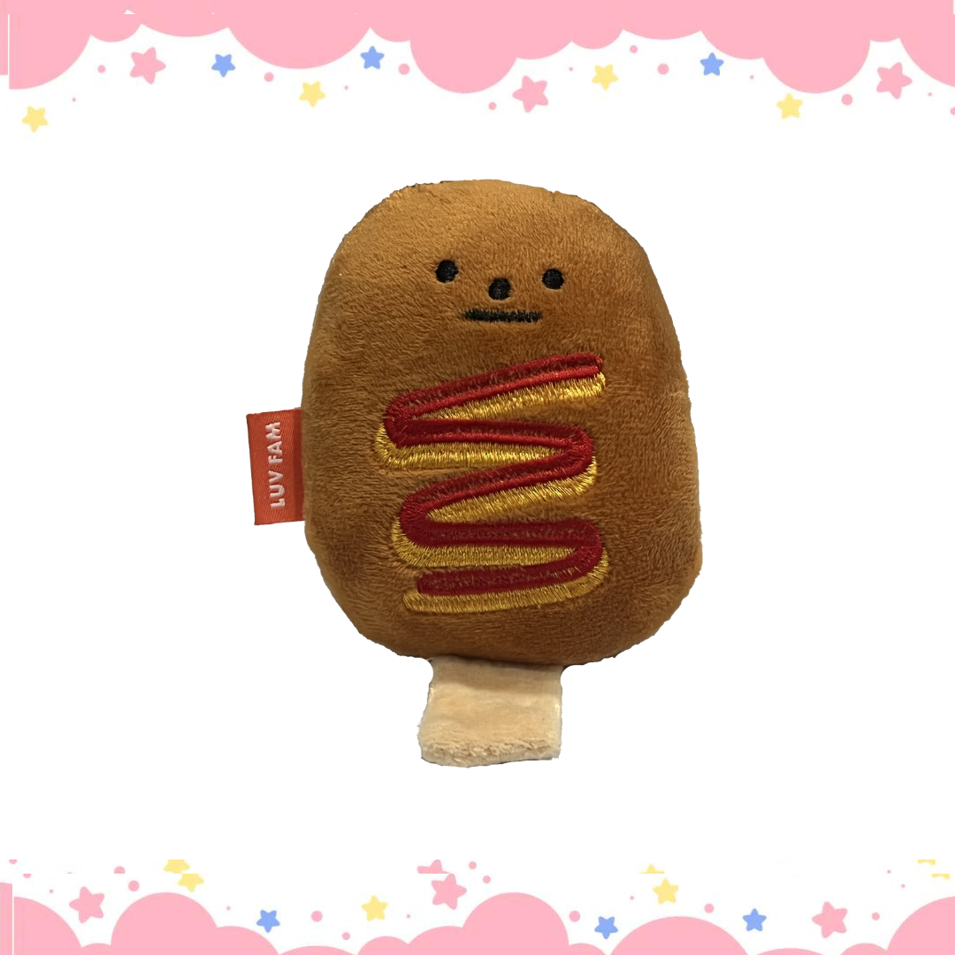 Corn Dog Squeaky Dog Toy