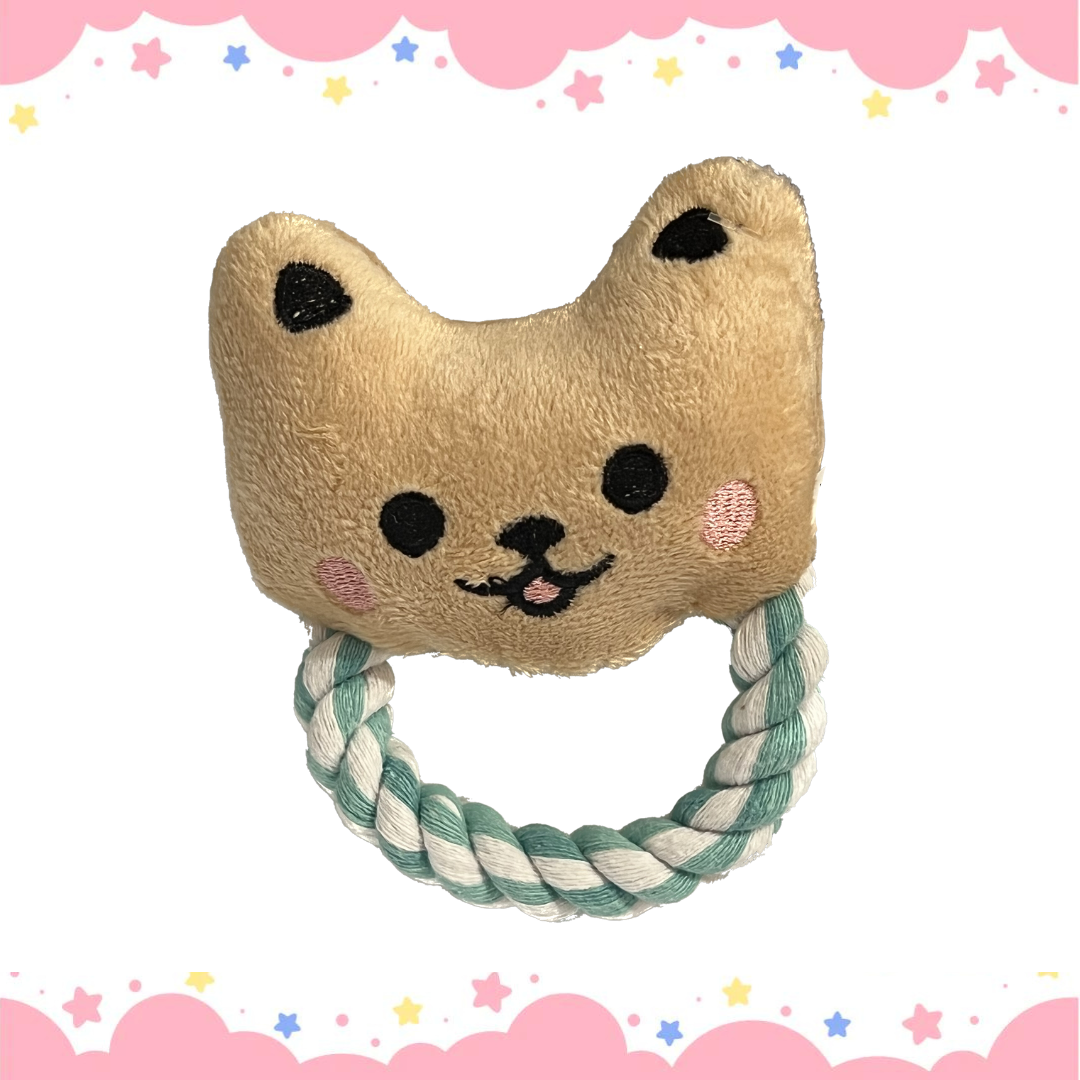 Brown Ring Squeaky Dog Toy