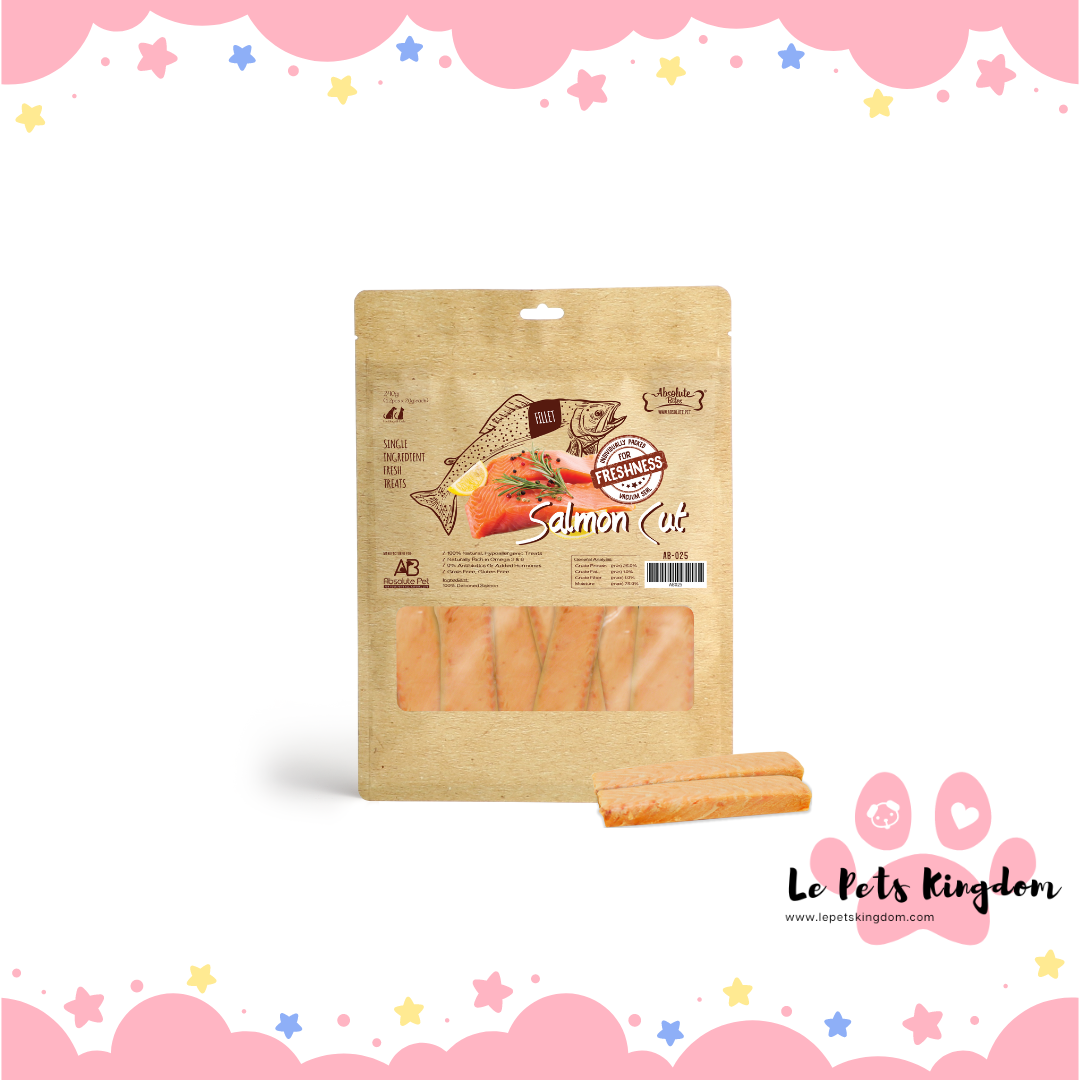 Absolute Bites Salmon Cut Fresh Dog & Cat Treats 240g