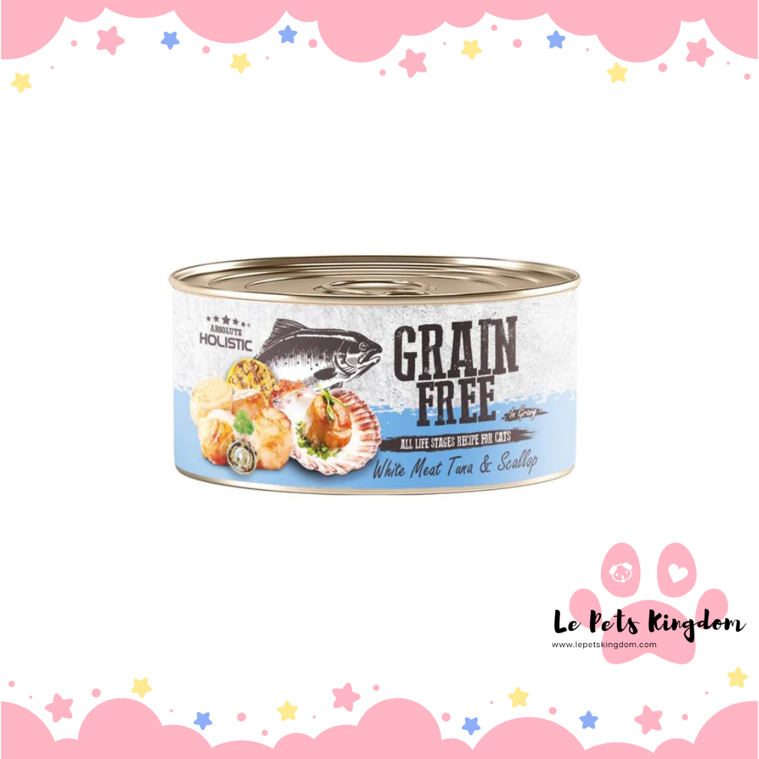 Absolute Holistic Grain-Free Gravy Cat WhiteMeat Tuna & Scallop 80g