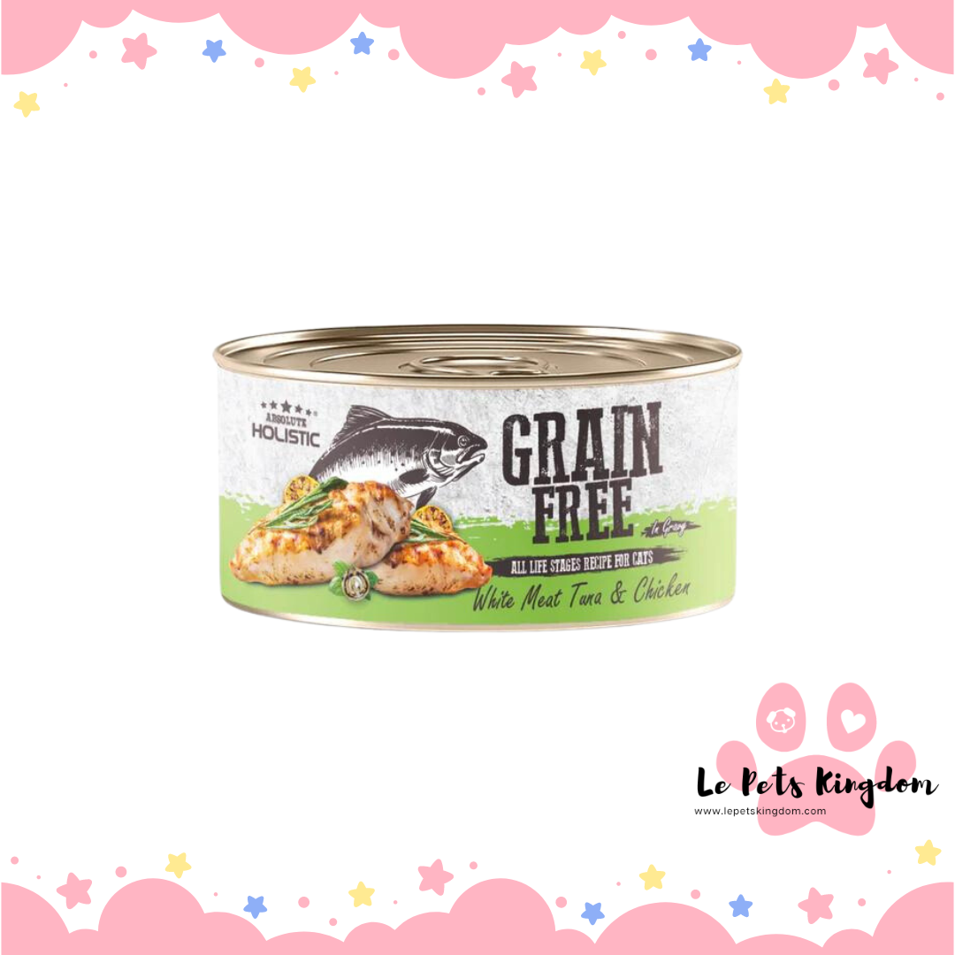 Absolute Holistic Grain-Free Gravy Cat White Meat Tuna & Chicken 80g