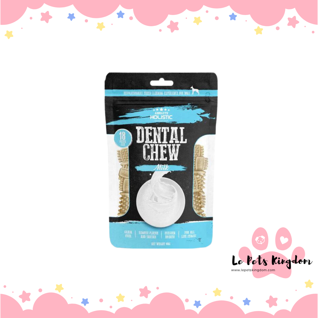 Absolute Holistic Milk Petite Grain-Free Dental Dog Chew Value Bag 160g