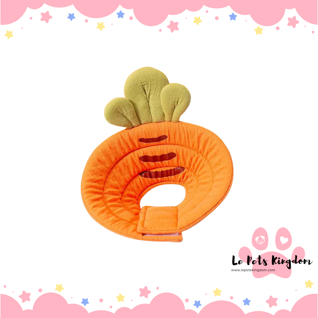 Soft Collar Cone With Clip - Orange Carrot