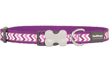 RedDingo - Bucklebone Reflective Ziggy Dog Collar 25mm