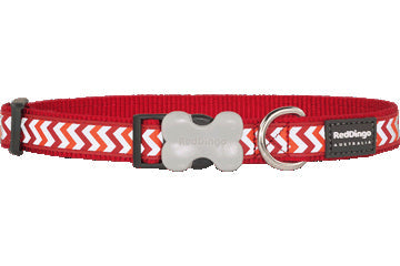 RedDingo - Bucklebone Reflective Ziggy Dog Collar 25mm