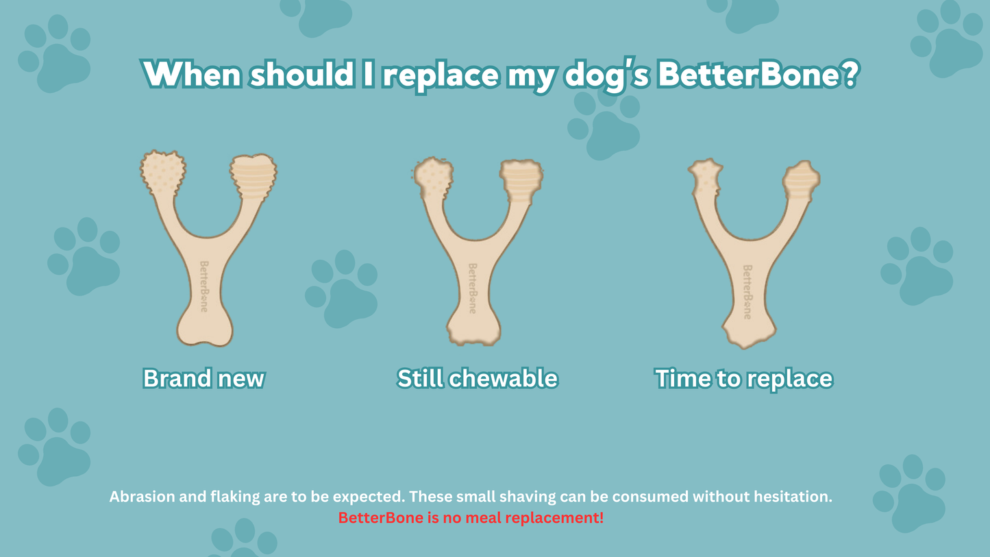 BetterBone 100% Natural - Nylon FREE Dog Chew Toy (Hard)