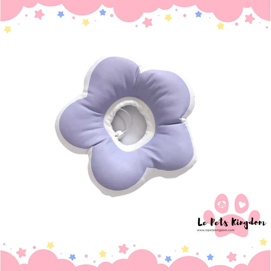 Flower Adjustable Soft Collar Cone - Purple