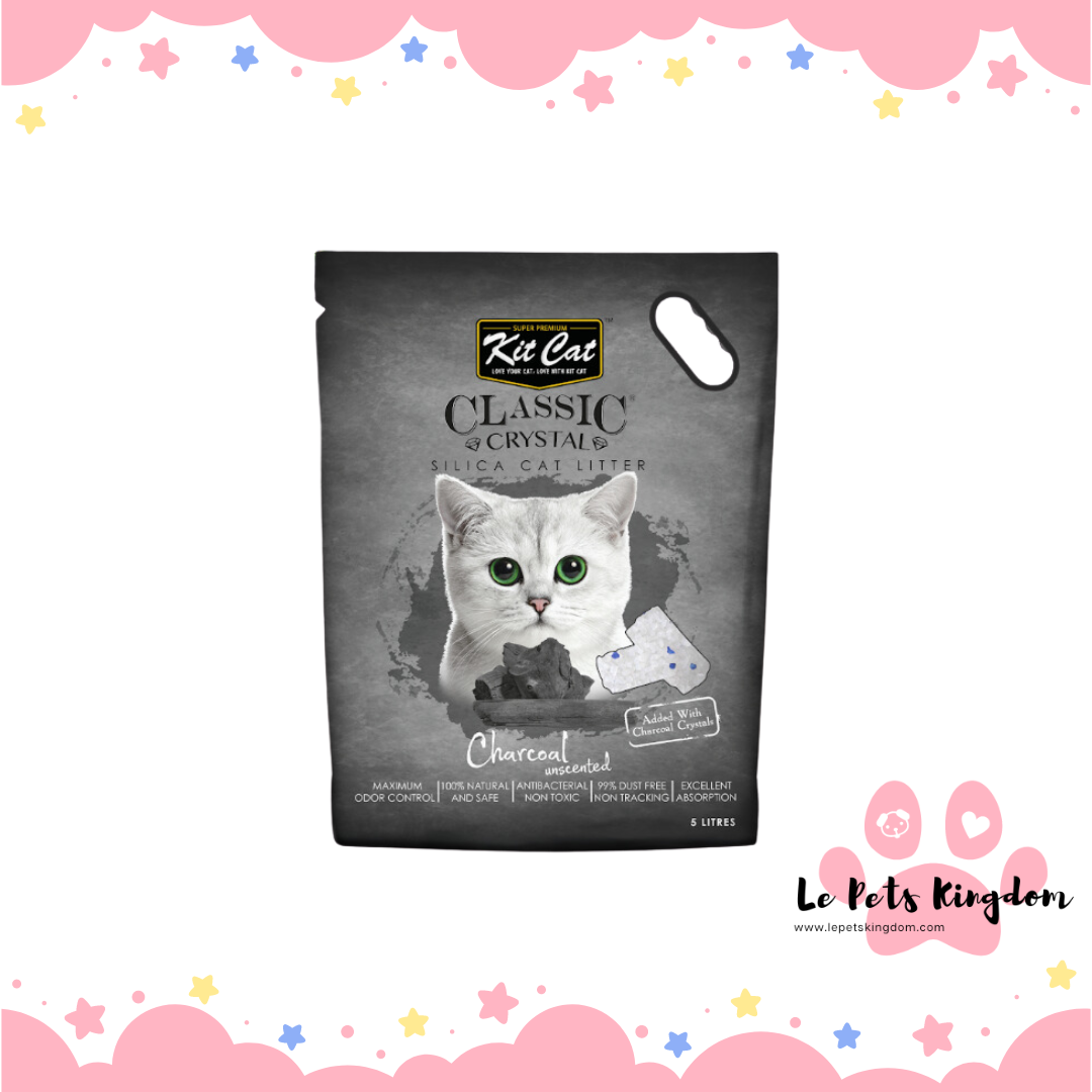 Kit Cat Classic Crystal Charcoal Cat Litter 5L
