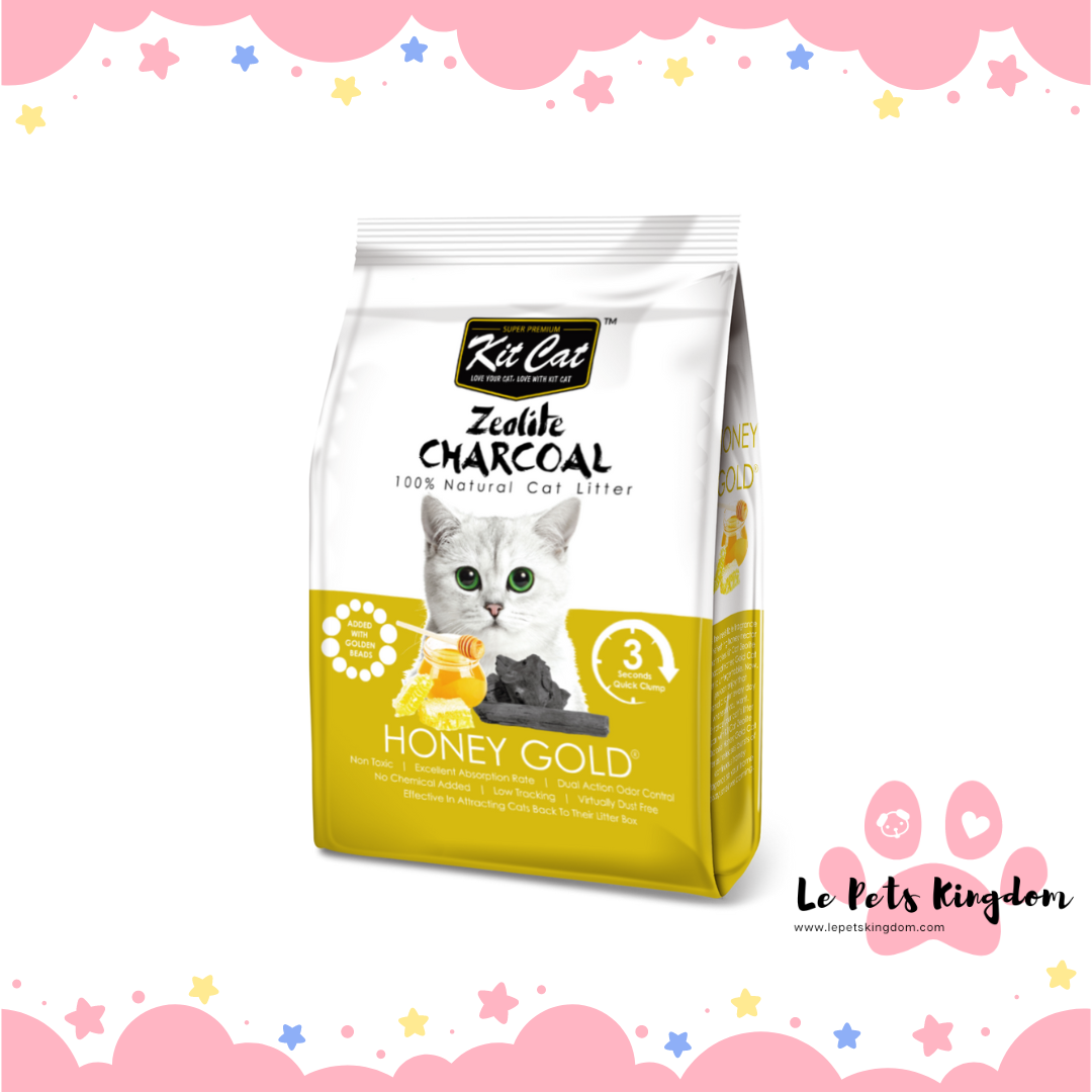 Kit Cat Zeolite Charcoal - Honey Gold Cat Litter 4kg