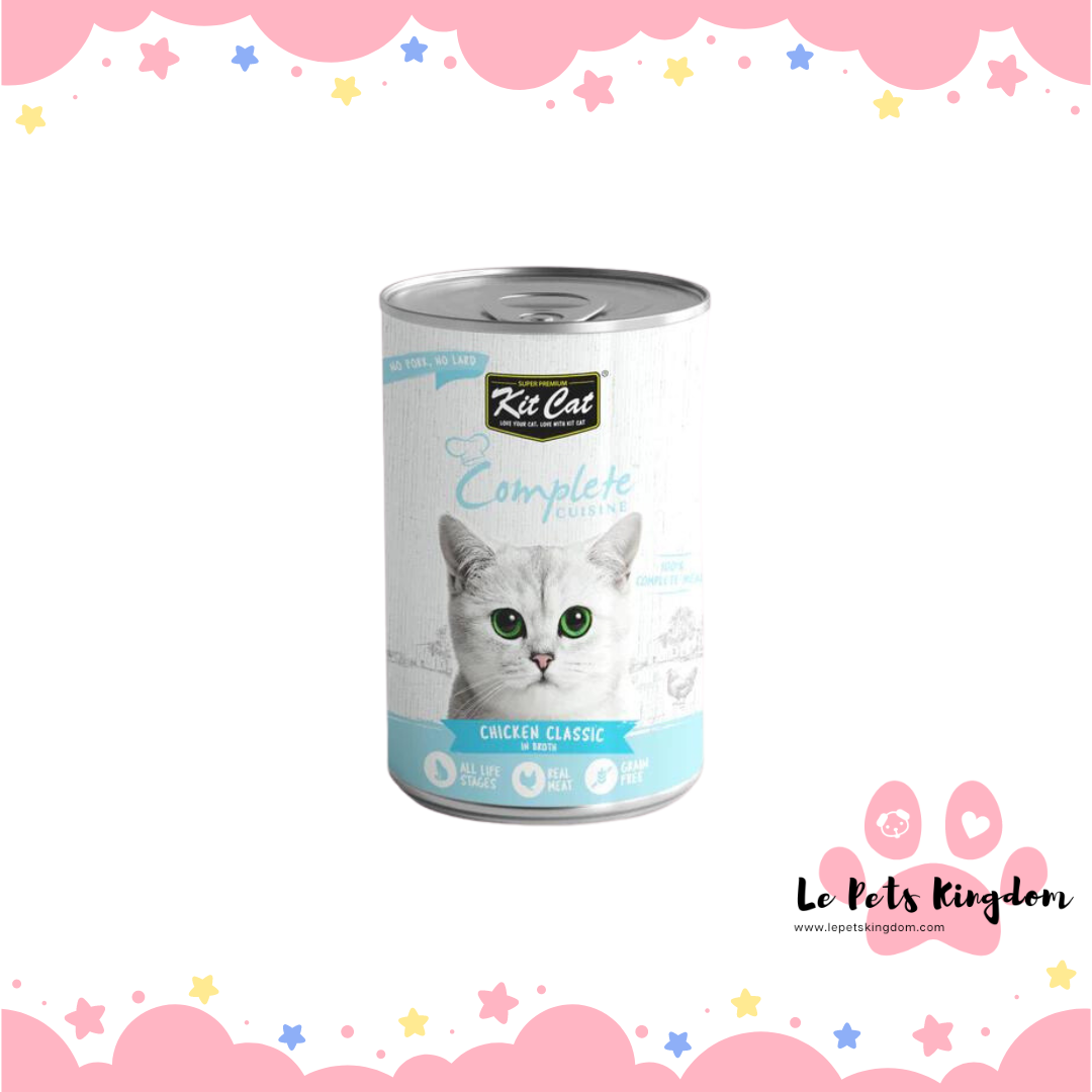 Kit Cat Complete Cuisine Chicken Classic in Broth Grain-Free Canned Cat Food 150g