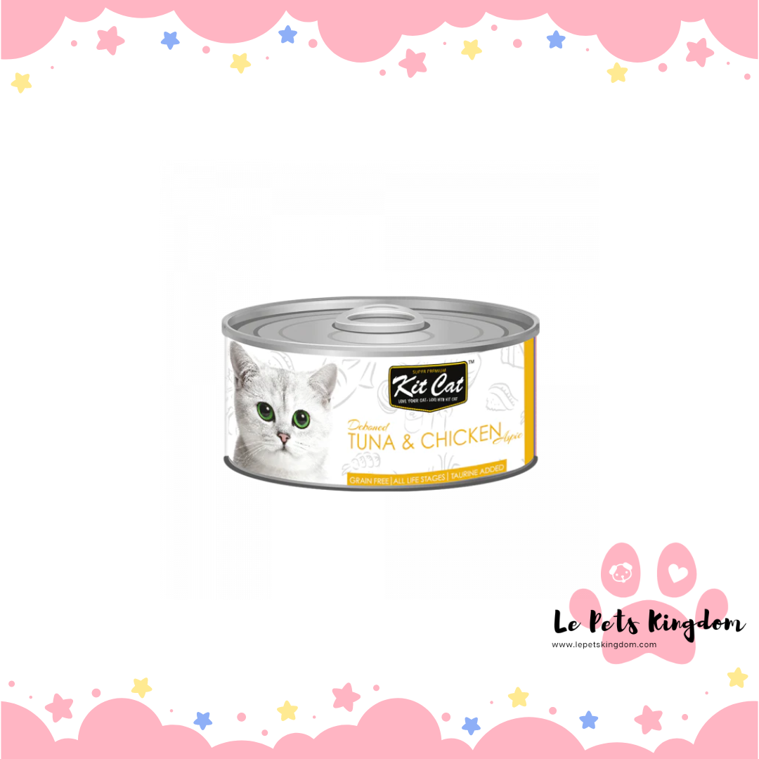 Kit Cat Deboned Tuna & Chicken Aspic Topper Canned Cat Food 80g