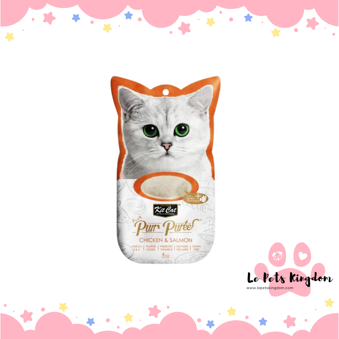 Kit Cat Purr Puree Chicken & Salmon Cat Treats 4x15g