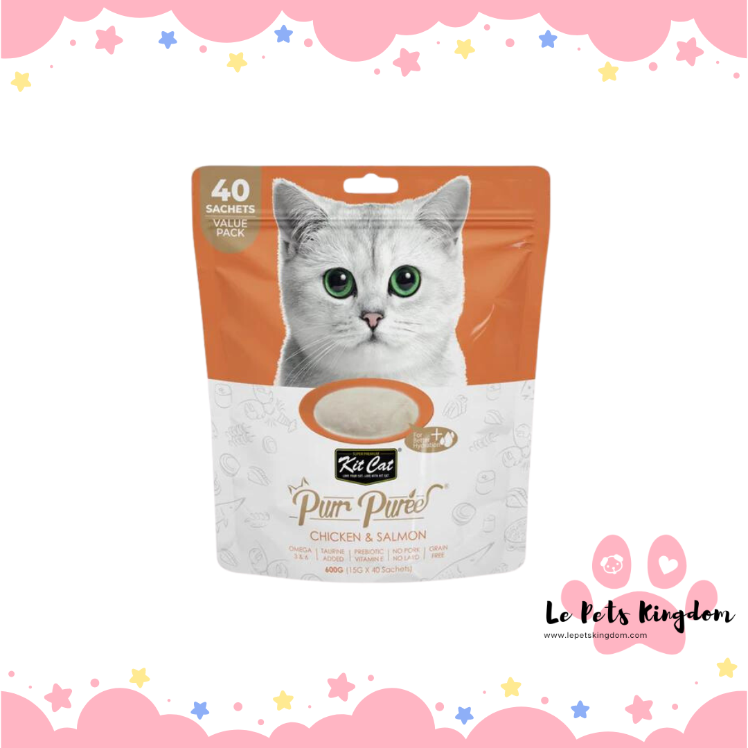 Kit Cat Purr Puree Chicken & Salmon Value Pack 600g