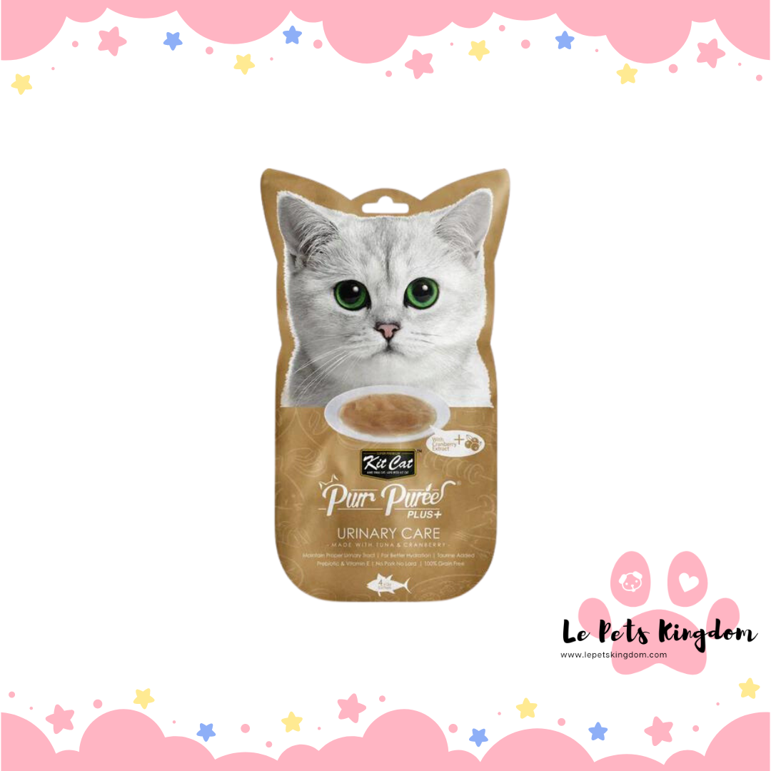 Kit Cat Purr Puree Plus+ Tuna Urinary Care Cat Treats 4x15g