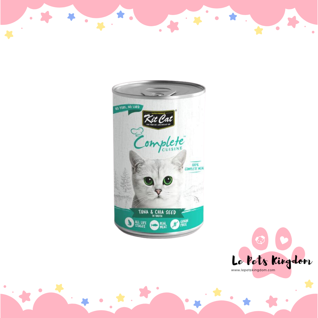 Kit Cat Complete Cuisine Tuna & Chia Seed in Broth Grain-Free Canned Cat Food 150g
