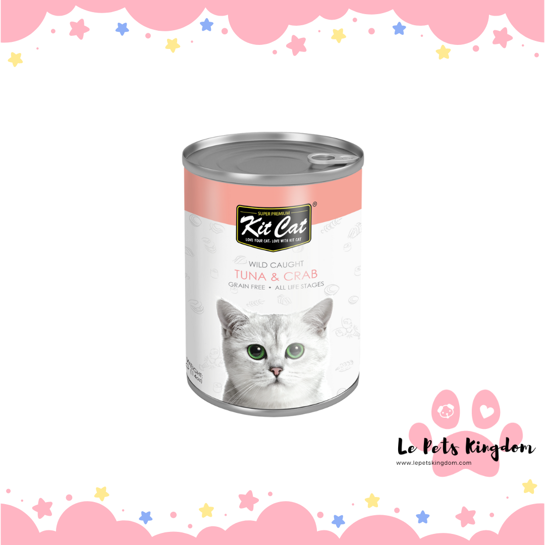Kit Cat Atlantic Tuna with Crab Grain-Free Canned Cat Food 400g