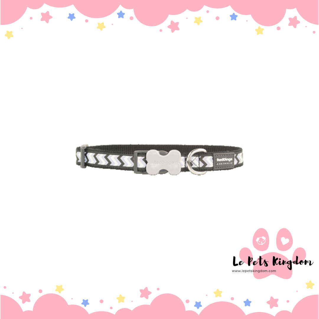 RedDingo - Bucklebone Reflective Ziggy Dog Collar 25mm