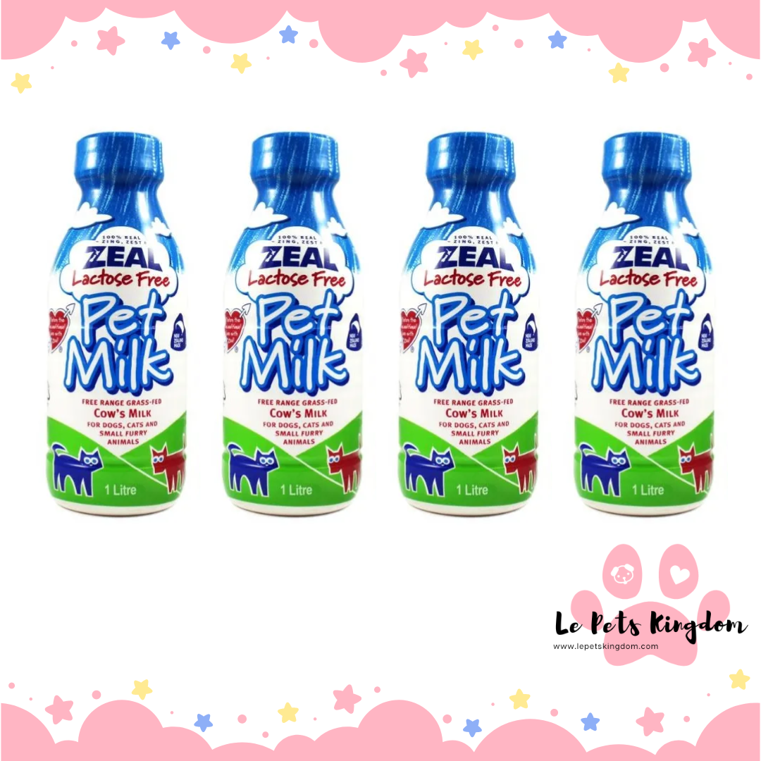 [BUNDLE OF 4] ZEAL Lactose Free Pet Milk 1L Le Pets Kingdom