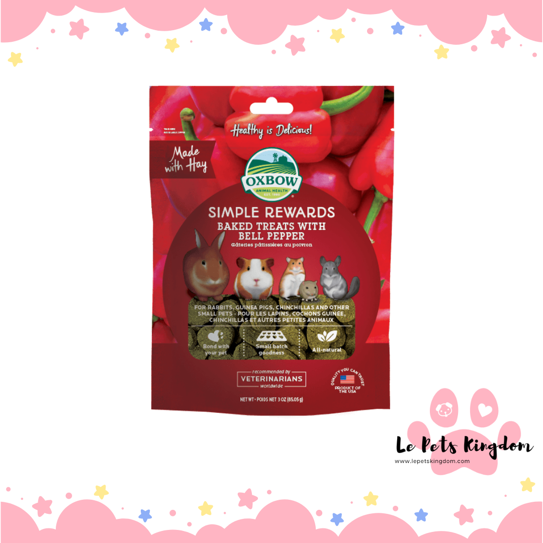 Oxbow Simple Rewards Baked Treats With Bell Pepper For Small Animals 85g