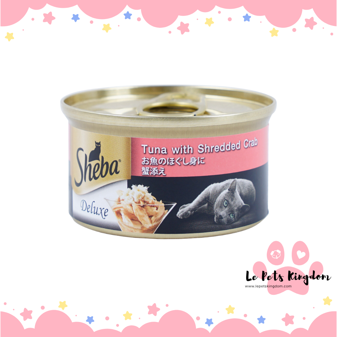 Sheba Tuna White Meat With Shredded Crab Canned Cat Food 85g