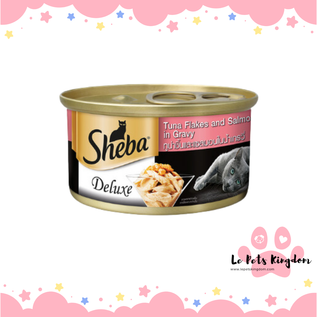 Sheba Tuna & Salmon In Gravy Canned Cat Food 85g