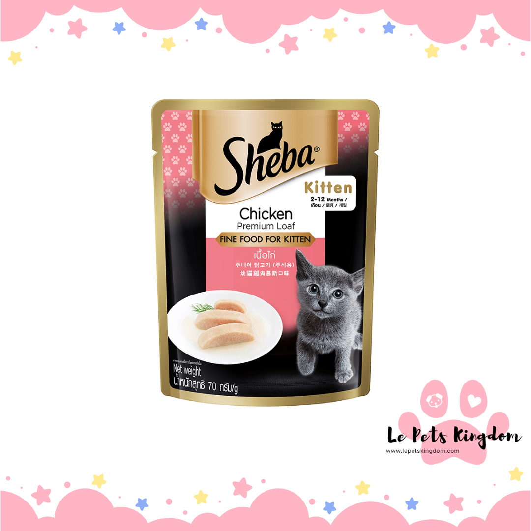 Sheba Chicken Kitten Wet Food 70g X 12
