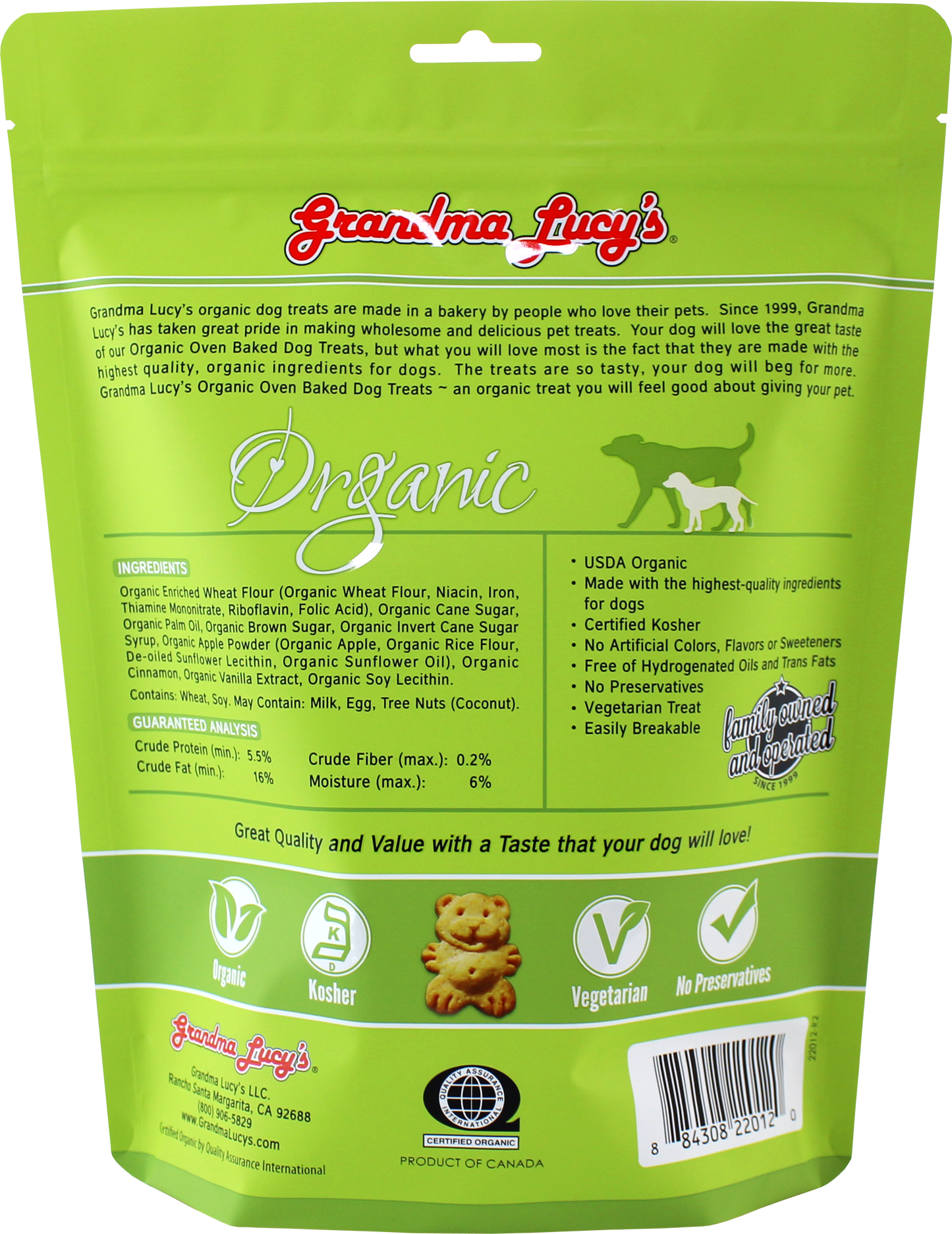 Grandma Lucy's Organic Baked Treats - Apple Recipe 14oz