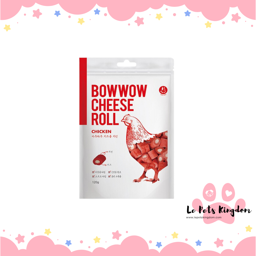 Bow Wow Cheese Roll- Cheese + Chicken 120g