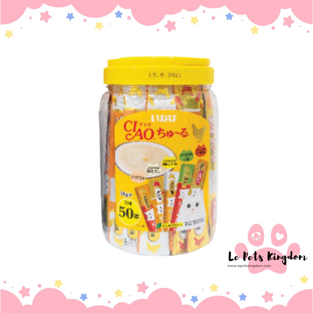 Ciao ChuRu Chicken Festive Pack Liquid Cat Treats (14g X 50 Per Tub)