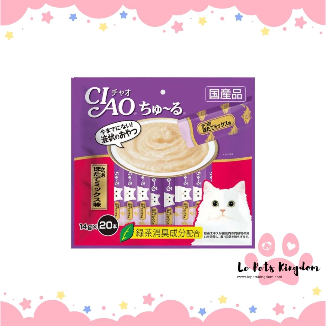 Ciao ChuRu Tuna & Scallop Liquid Cat Treats 280g ( 14g x 20 )