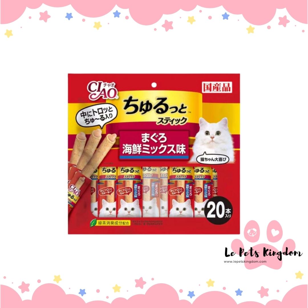Ciao Churutto Tuna Maguro with Scallop Creamy Cat Treats (14g X 10)