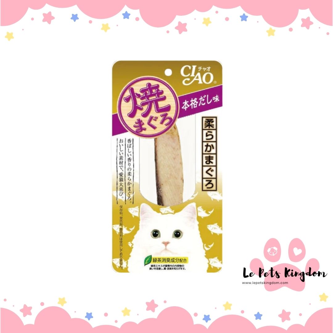 Ciao Grilled Tuna Dried Bonito with Honkaku Dashi (Seaweed) Flavor Cat Treat 20g
