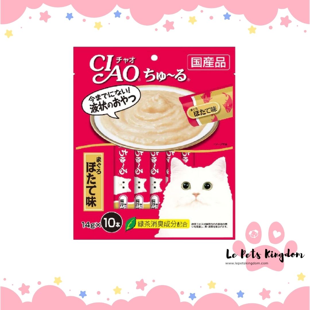 Ciao ChuRu White Meat Tuna & Scallop Liquid Cat Treat (14g X 10)