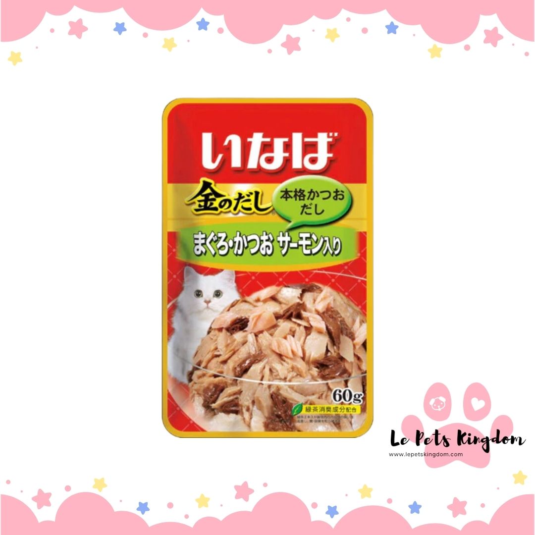 Ciao Golden Stock Tuna With Salmon Pouch Cat Food 60g