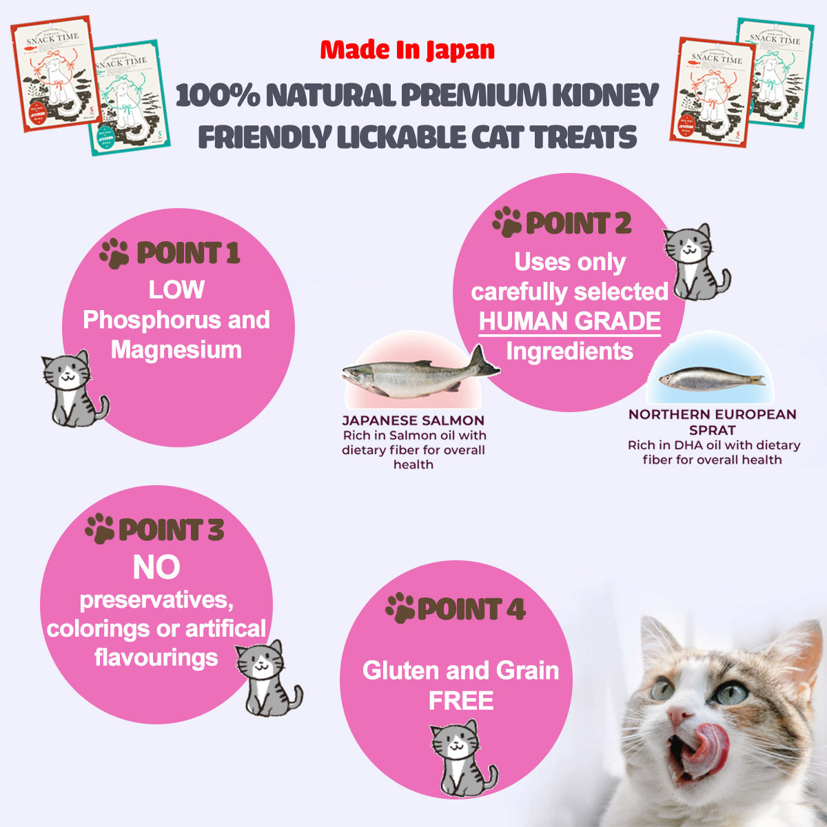 Snack Time Sprat Grain-Free Liquid Cat Treats 5pc