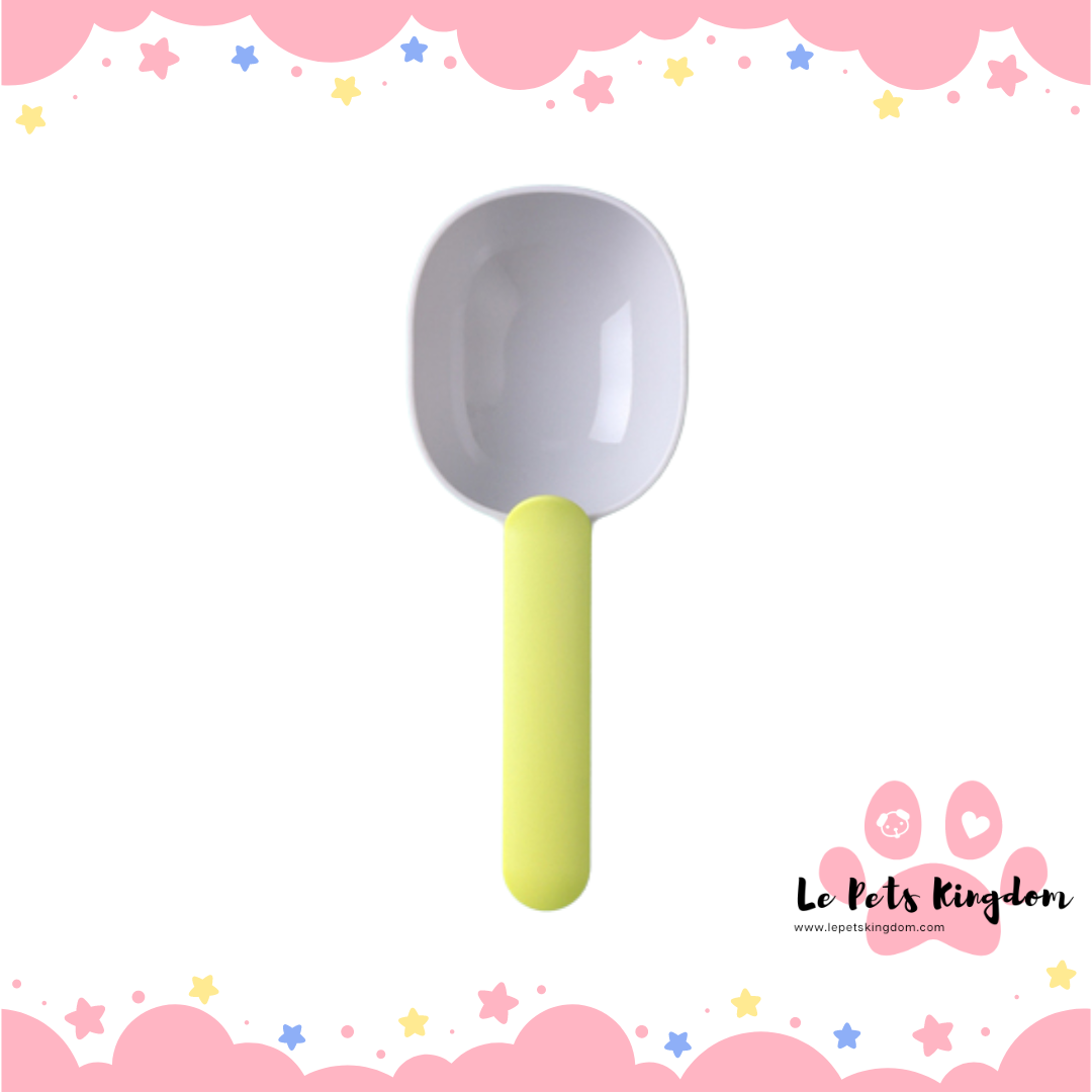 Dog Kibbles Scoop with Handle Clippers (Grey/ Green)