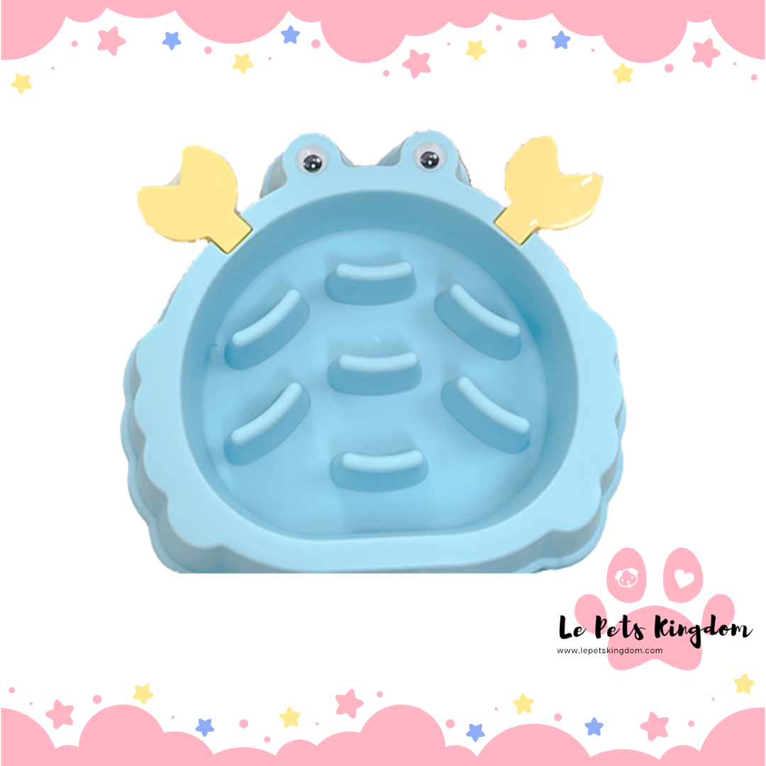 Dog Slow Feeding Bowl (Blue Crab)