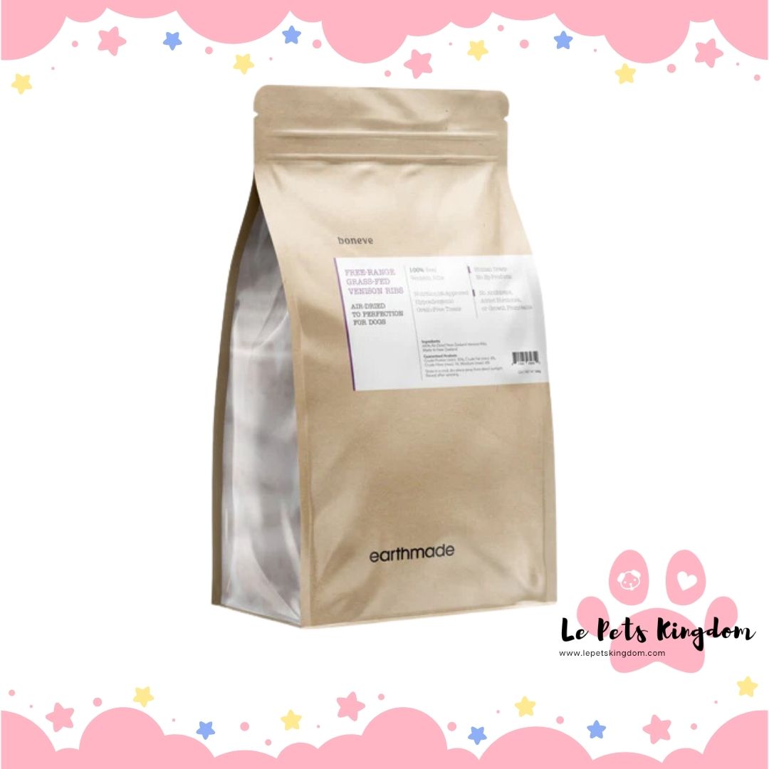 Earthmade Free-Range Grass-Fed Venison Ribs Air-Dried Dog Chews 200g