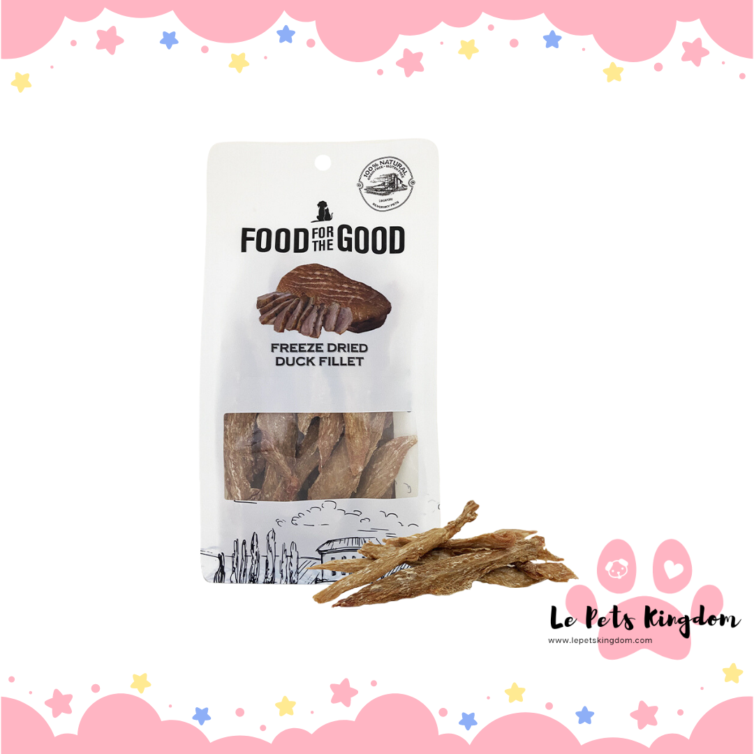 Food For The Good Freeze-Dried Duck Fillet Cat & Dog Treats 100g