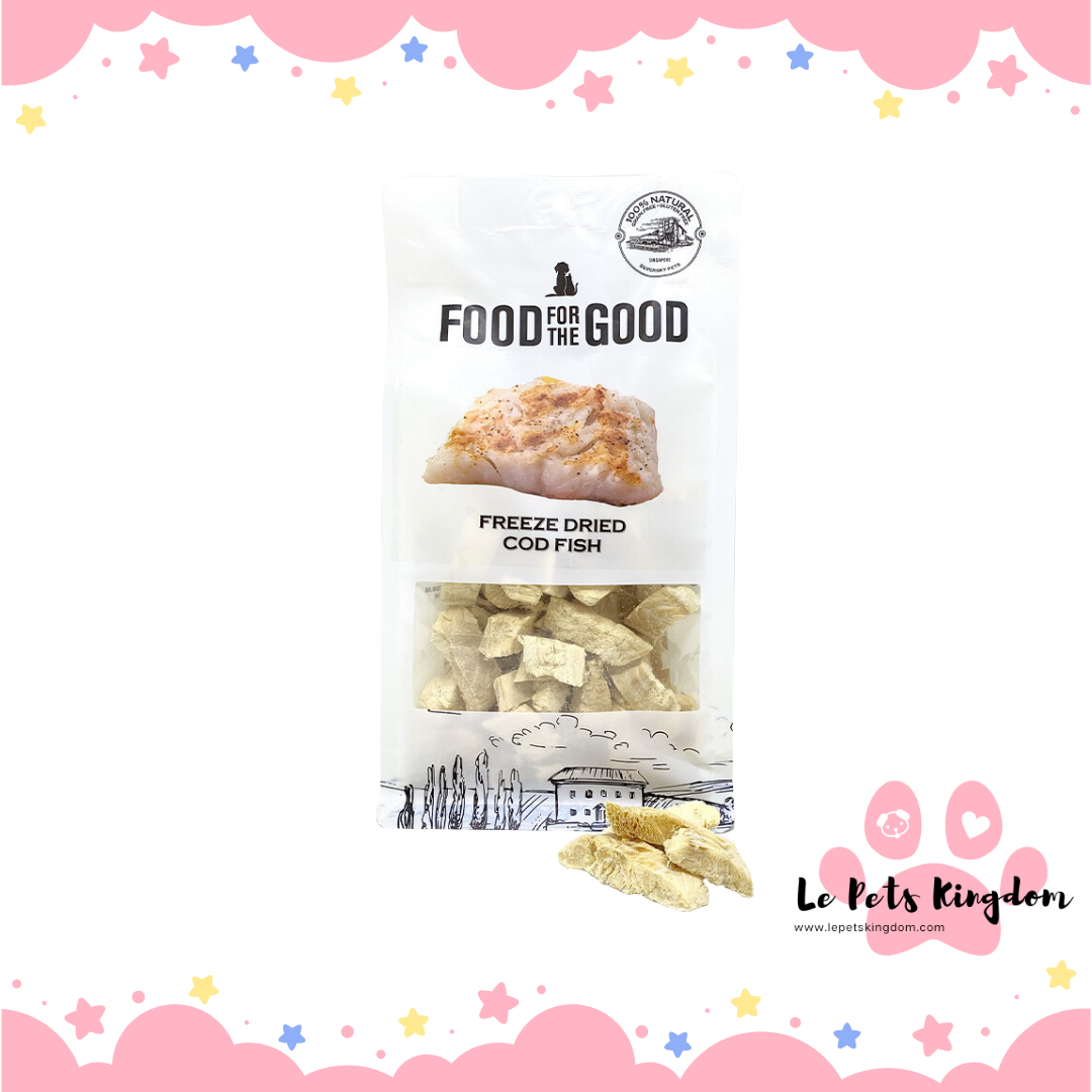 Food For The Good Freeze-Dried Cod Fish Grain-Free Cat & Dog Treats 50g