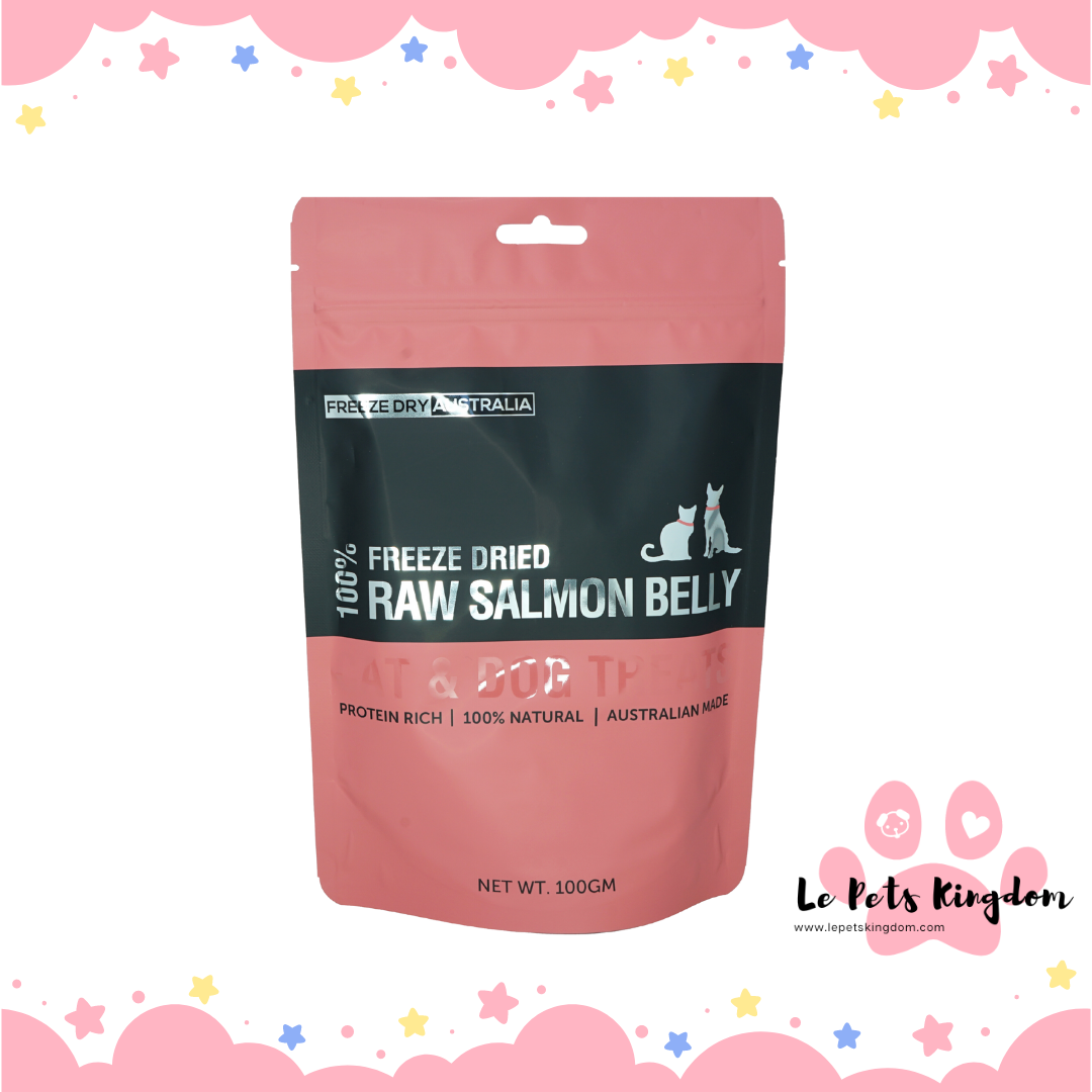 Freeze Dry Australia Freeze Dried Raw Salmon Belly Cat & Dog Treats 100g
