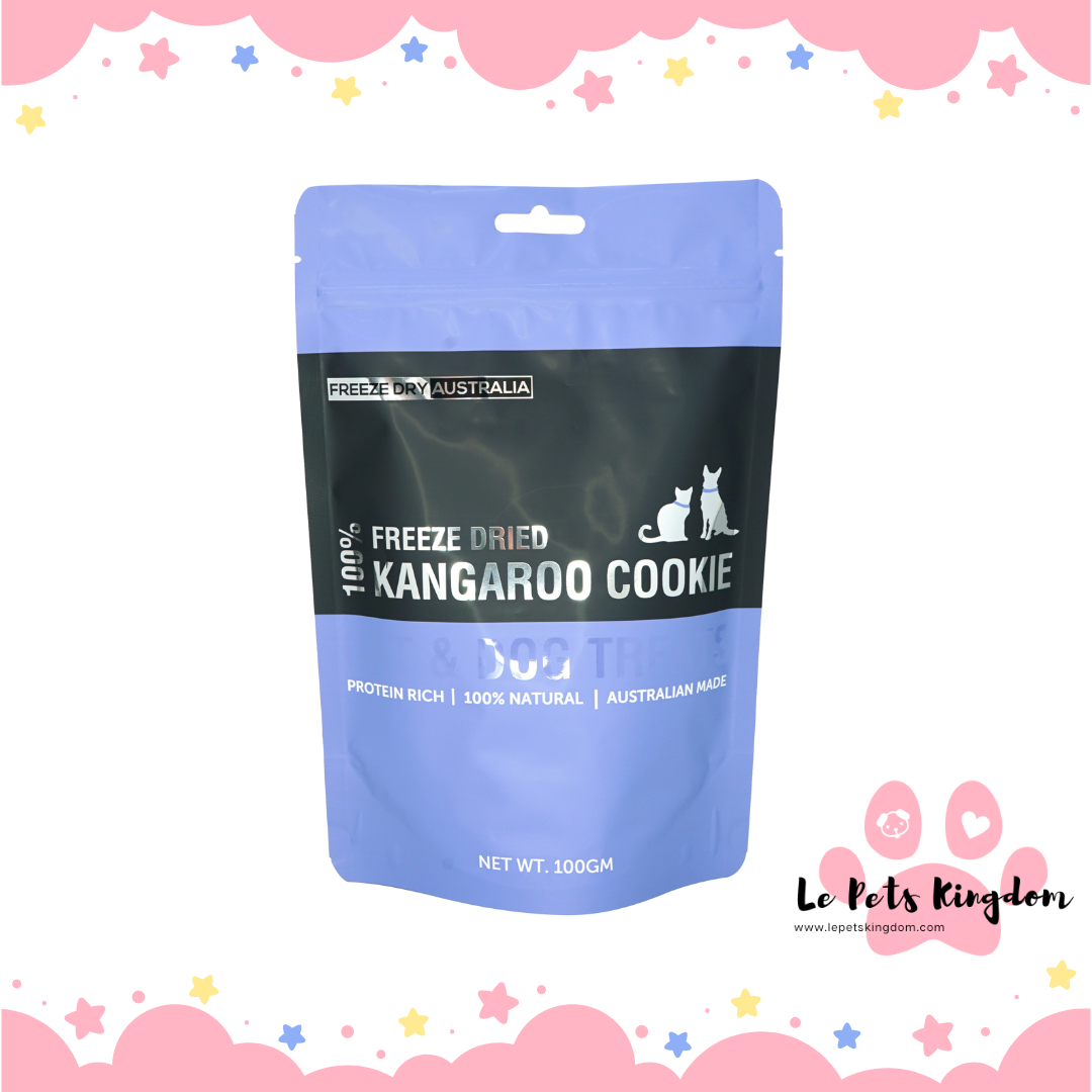 Freeze Dry Australia Freeze Dried Kangaroo Cookie Dog Treats 100g