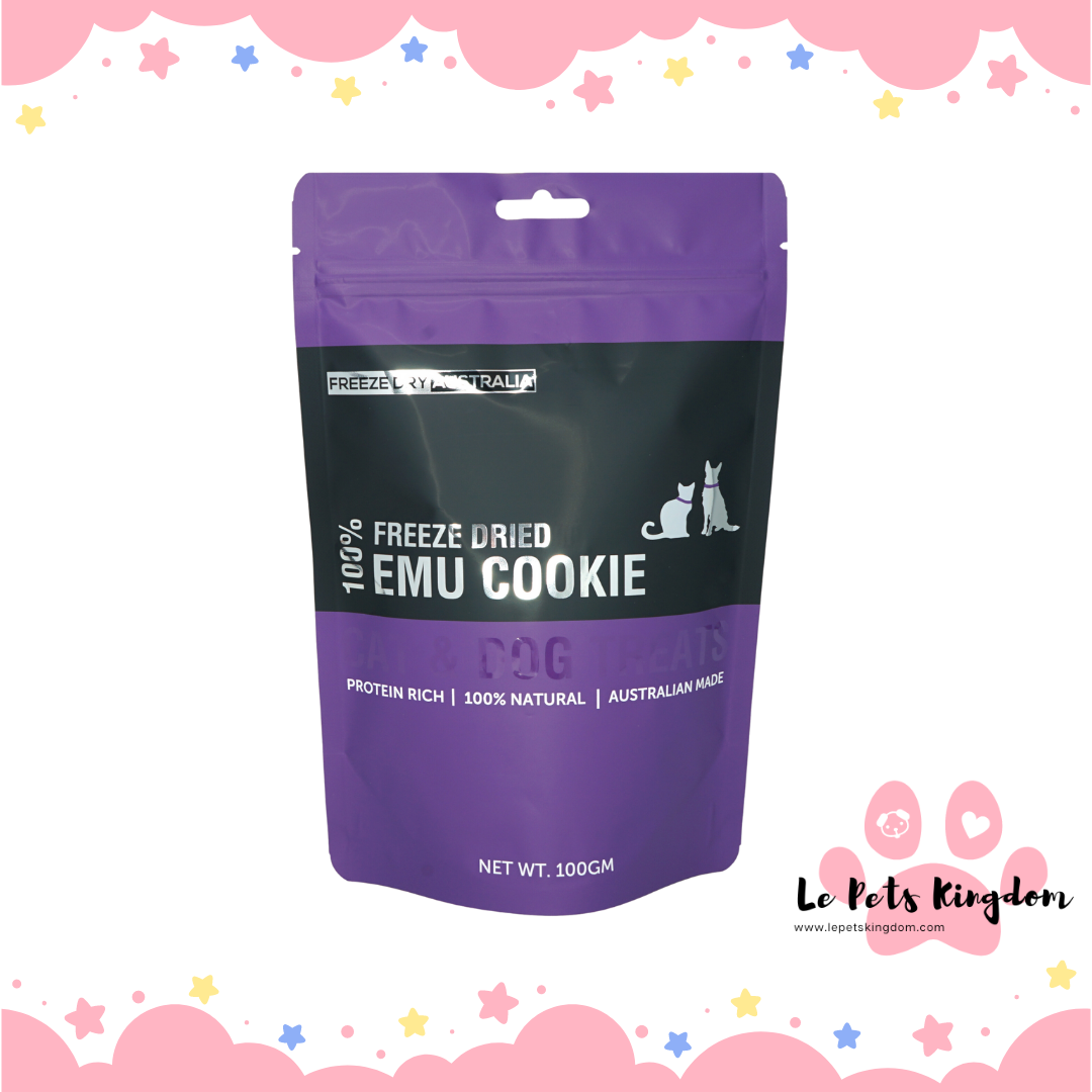 Freeze Dry Australia Freeze Dried Emu Cookie Dog Treats 100g