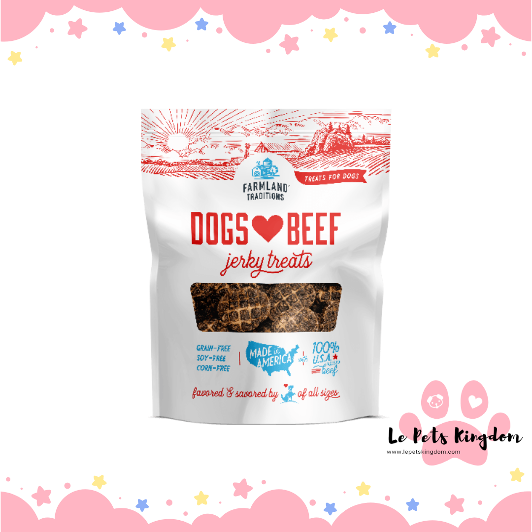 Farmland Traditions Dogs Love Beef Jerky Treats 5oz