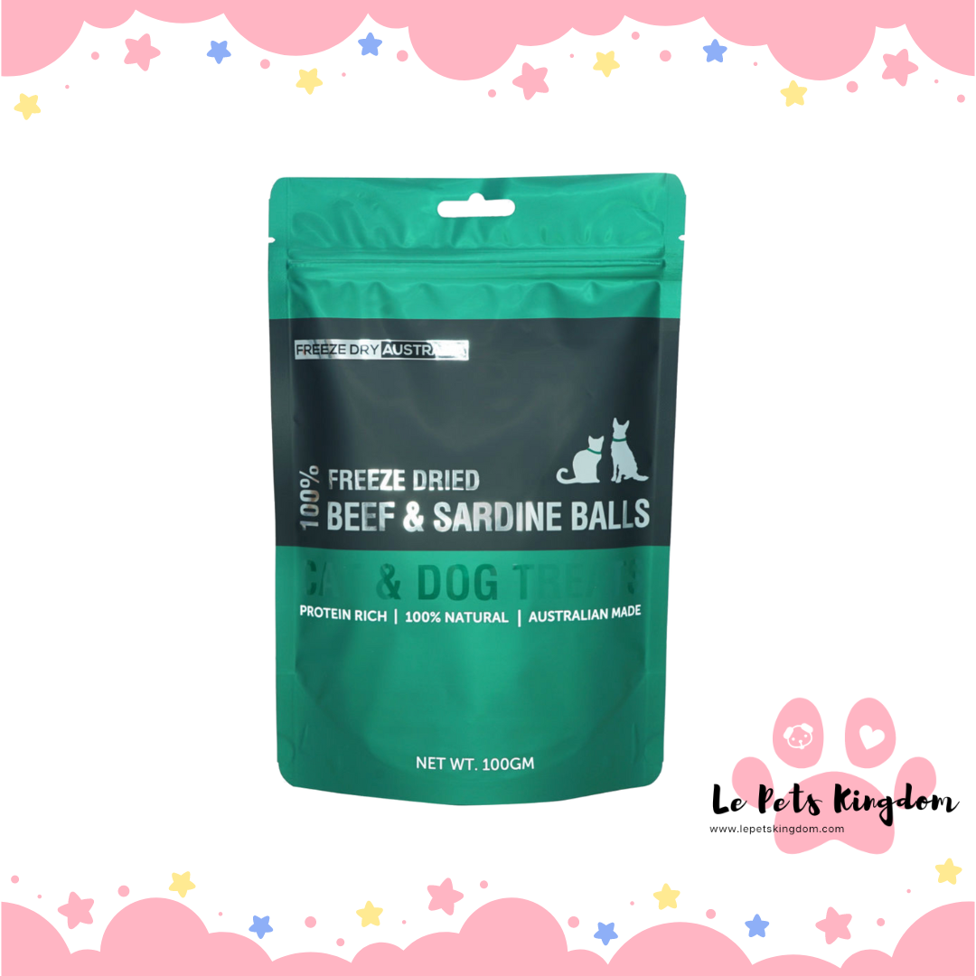 Freeze Dry Australia Freeze Dried Beef & Sardine Cat & Dog Treats 100g