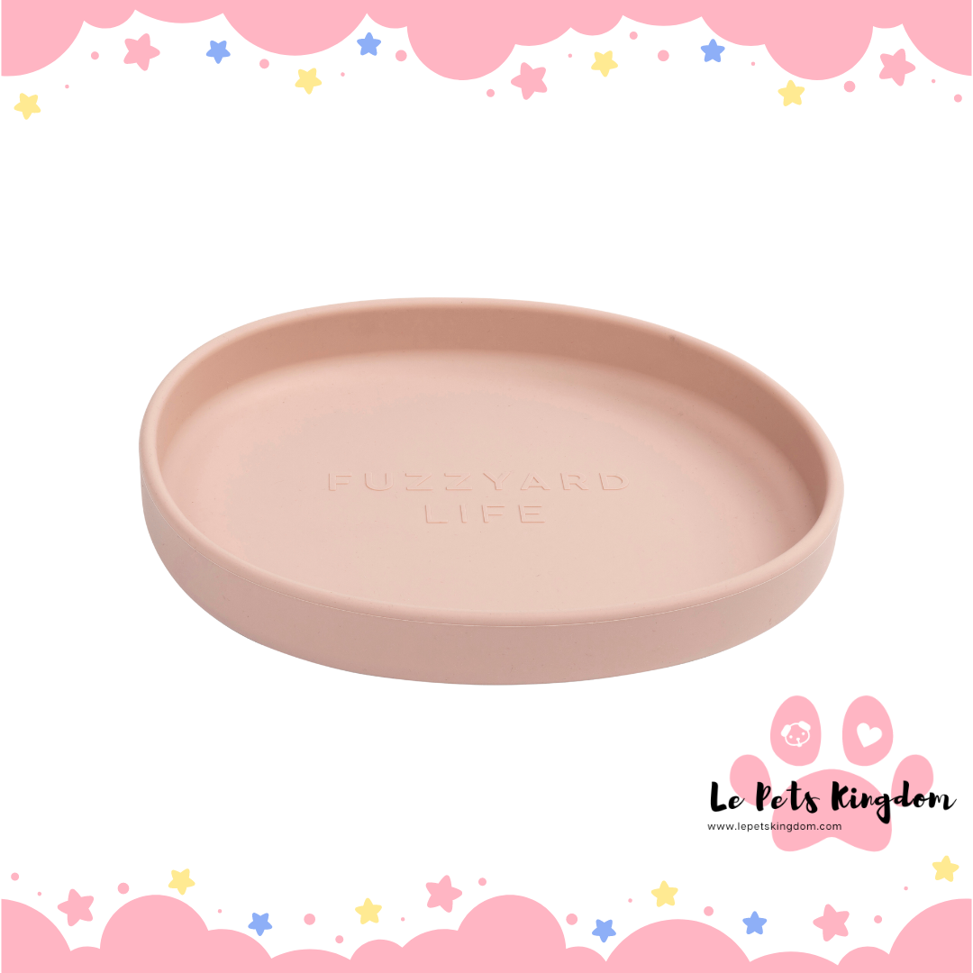 FuzzYard Life Silicone Dish Cat Bowl (Soft Blush)