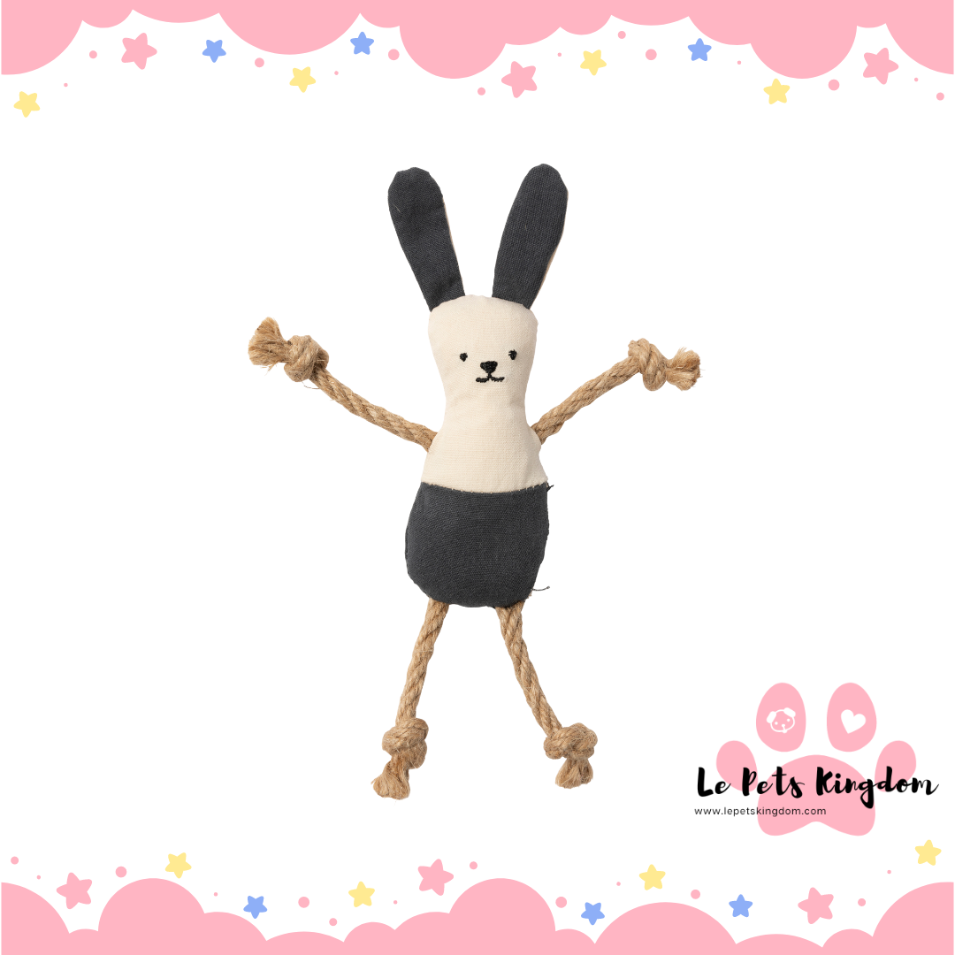 FuzzYard Life Cotton Bunny Plush Cat Toy (Slate Grey)