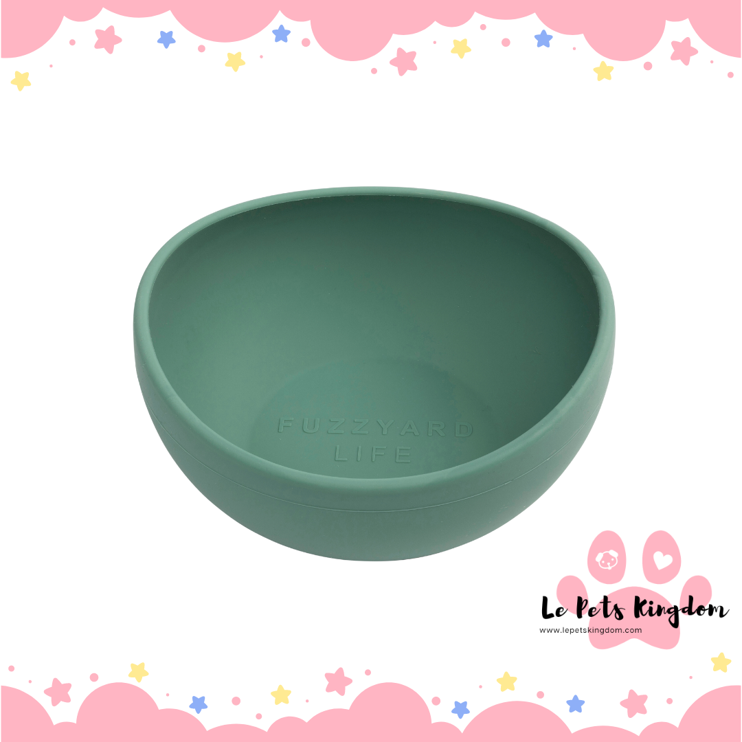 FuzzYard Life Silicone Dog Bowl (Myrtle Green)