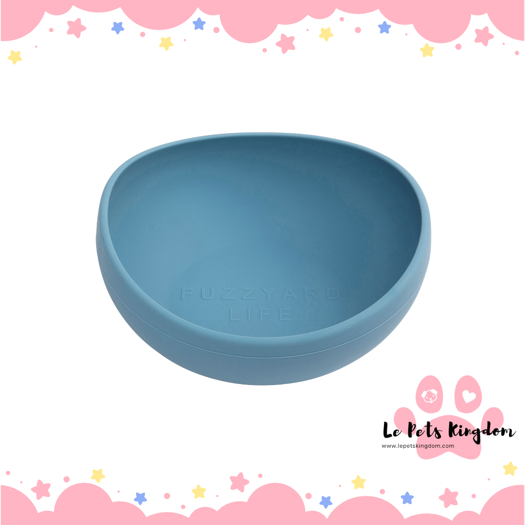 FuzzYard Life Silicone Dog Bowl (French Blue)