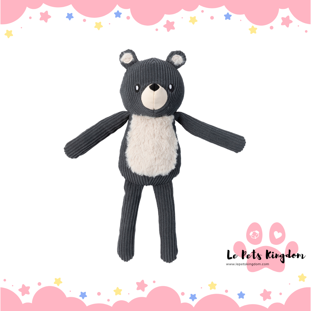 FuzzYard Life Slate Grey Bear Plush Dog Toy